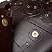 Steampunk PU Leather Convertible Backpack Messenger Bag for Men Women Vintage Gear Design Laptop Shoulder Bag (Dark brown)