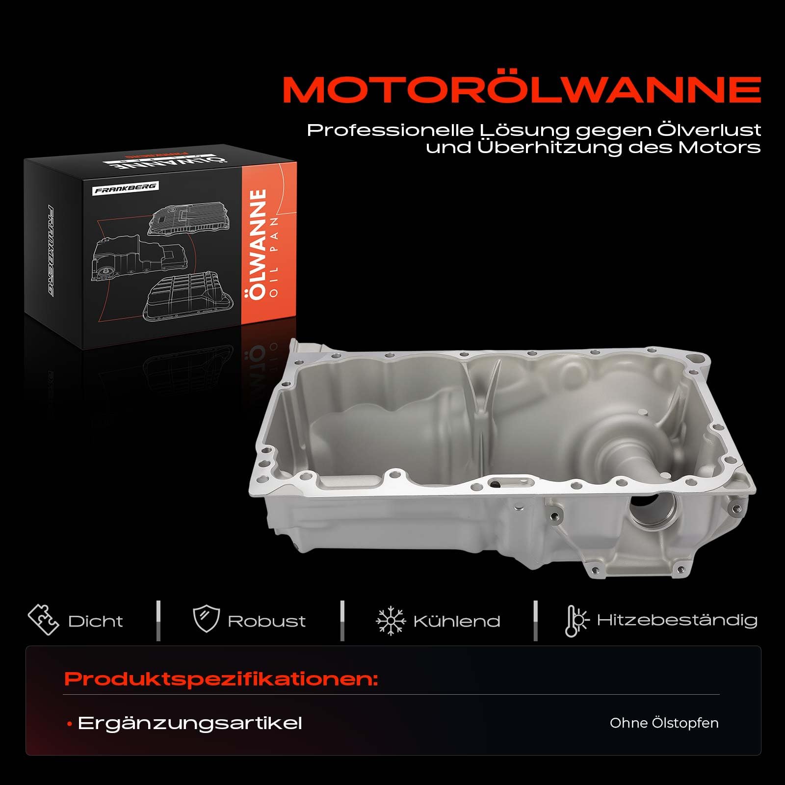 Frankberg Coppa dell'olio coppa dell'olio motore 11138580124 | Compatibile con: Serie 3 Touring G21 G81, X3 F97 G01 G08, X3 G45, Serie 3 G20 G28 G80, X4 F98 G02, Serie 5 Touring G31