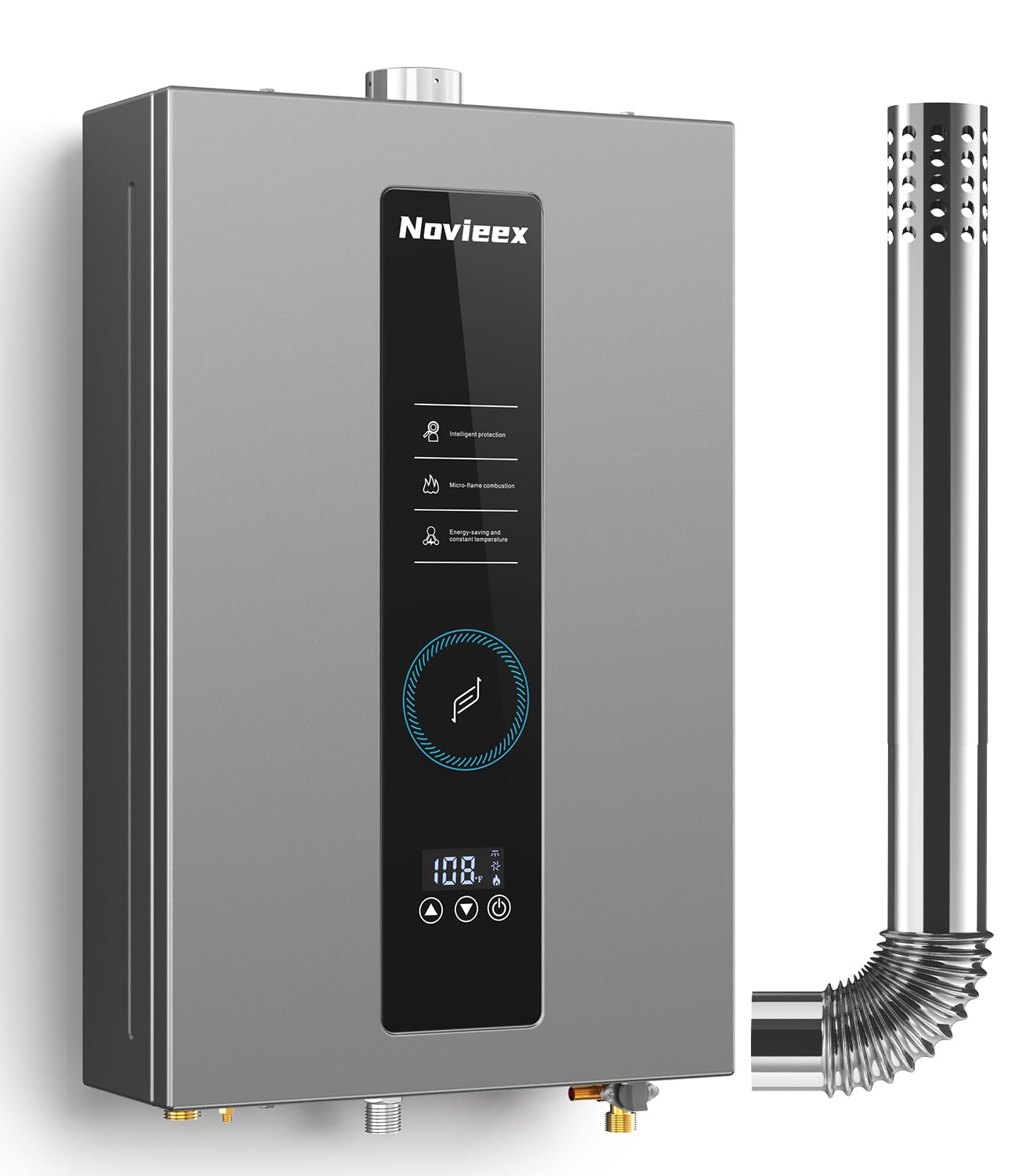 Tankless Water Heater, Novieex On Demand Water Heater Natural Gas, Up to 4.3 GPM