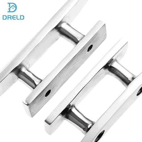 Miniatura 6 de DRELD 2 tacos de barco de base abierta de 4 pulgadas, de acero inoxidable, accesorios de amarre de grado marino