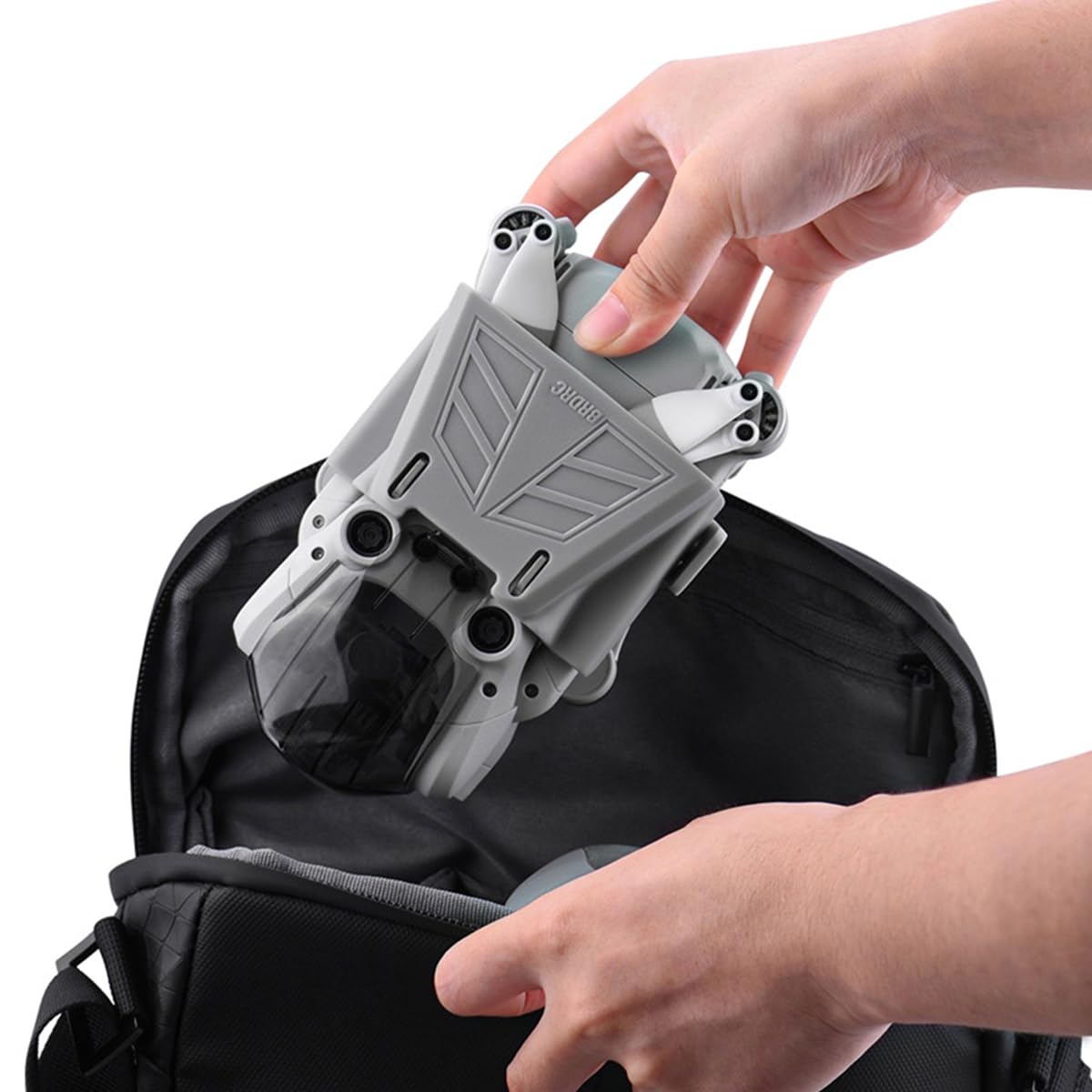 Elastyczna ochrona śmigła z silikonu TPU, stabilizator śmigła, uchwyt mocujący śmigła, kompatybilny z akcesoriami do drona DJI Mini 3 Pro (szary)