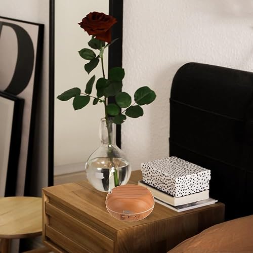 Miniatura 7 de HZEX Difusor de aromaterapia, humidificador de aceite esencial con control remoto y 7 luces LED, tanque de agua de 17.7 onzas líquidas, silencioso