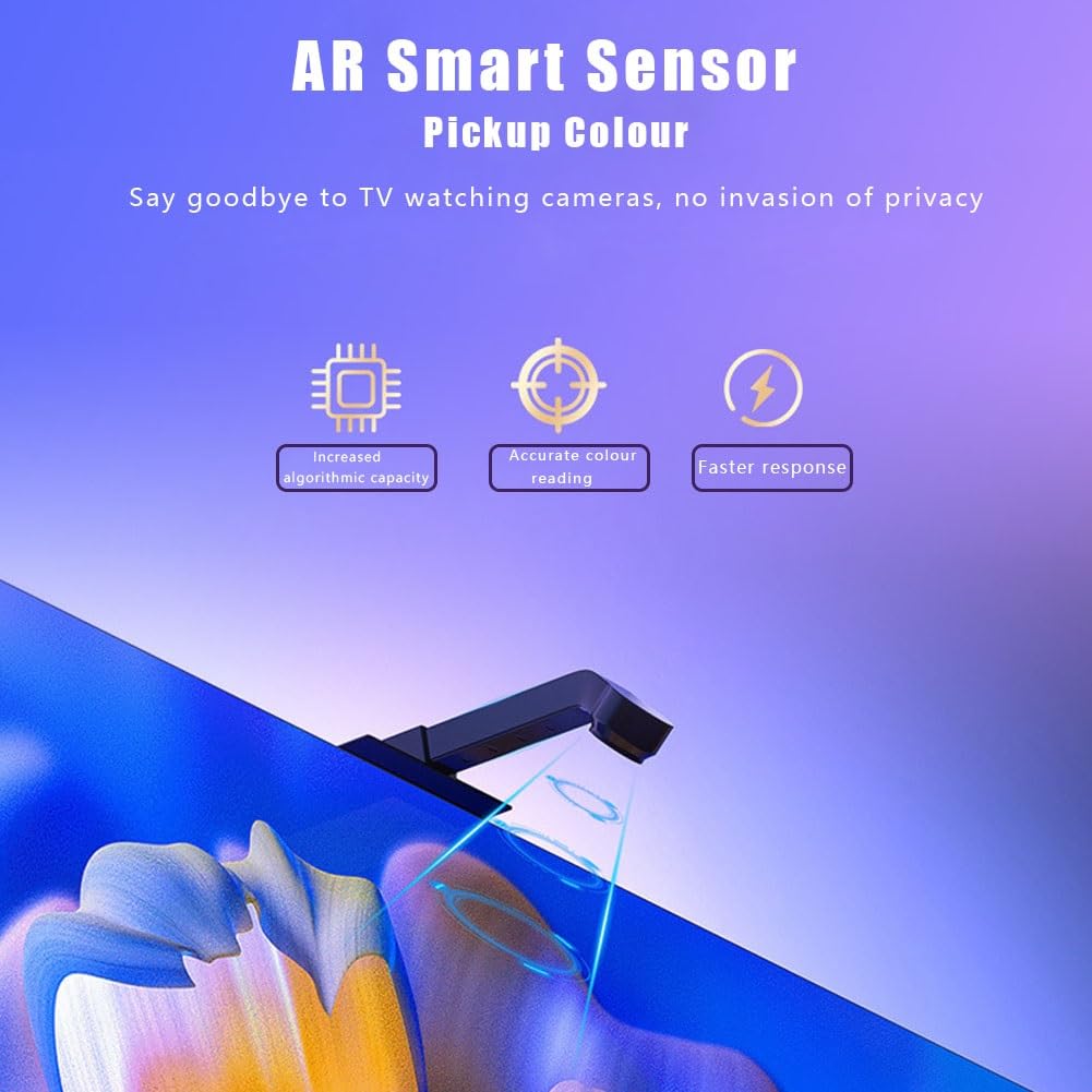 Striscia LED USB 5050rgbIC for TV,sincronizzazione della luce dello schermo intelligente,luce di gioco a LED con selettore colori della fotocamera intelligente,illuminazione ambientale del computer TV