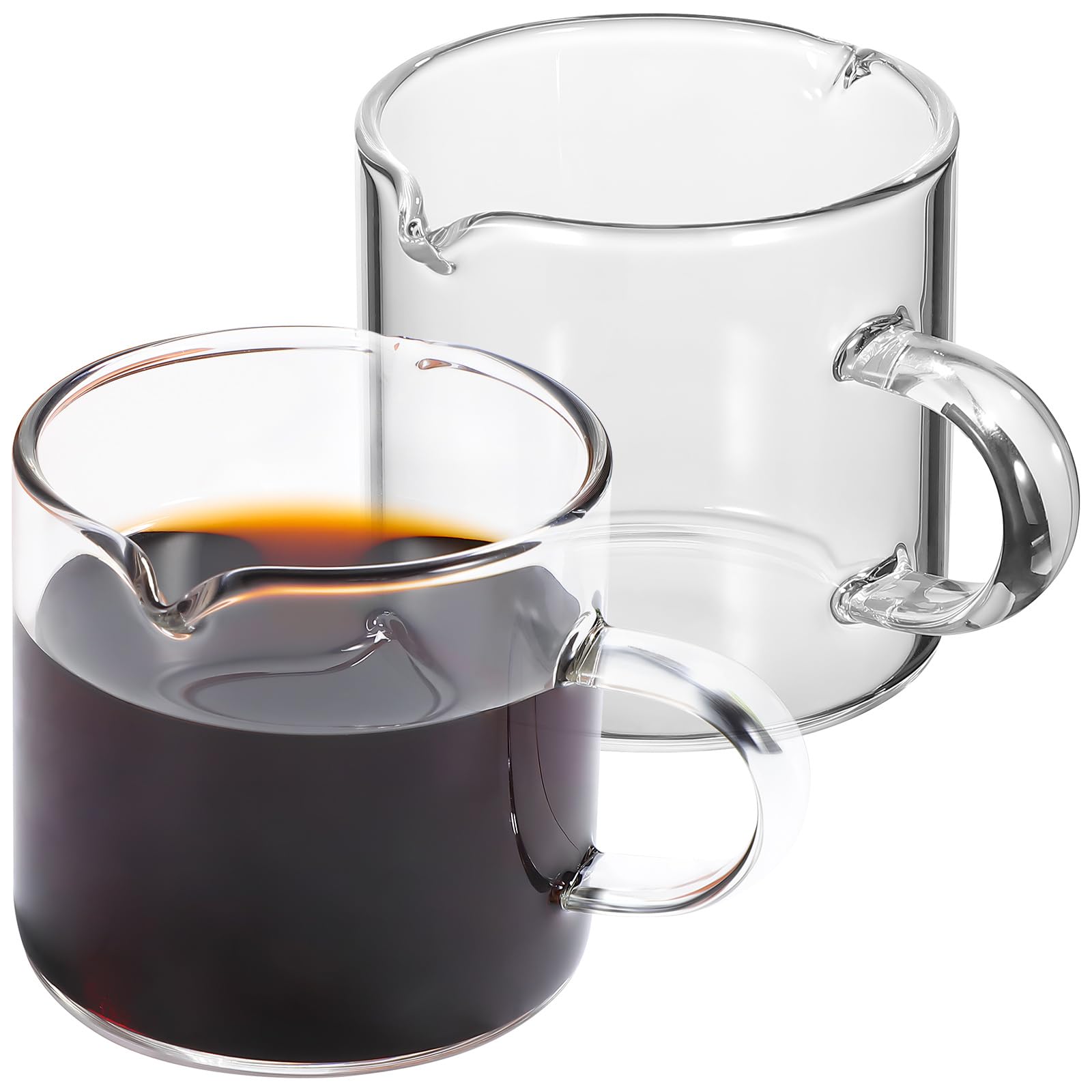 Cabilock Cute Espresso Cups Lids 2 Pack Glass Mugs Insulated Tea Mugs for Coffee Tea Lovers
