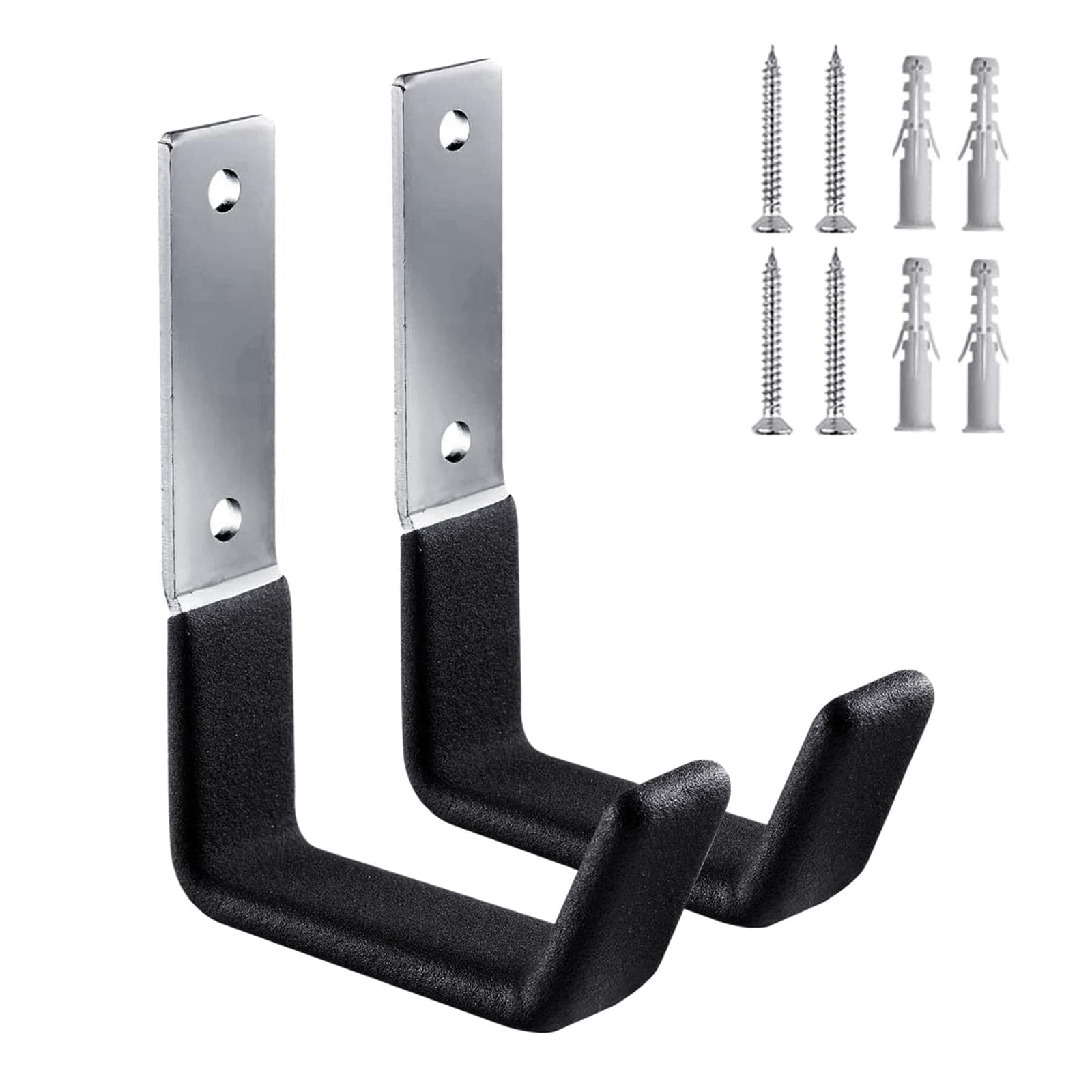 Pffiocix Multicolor 2 Pcs Large Stainless Steel Hooks Garage Storage Extension Cord Organizer Wall Mounted Hanger Heavy Tool Multipurpose Hooks
