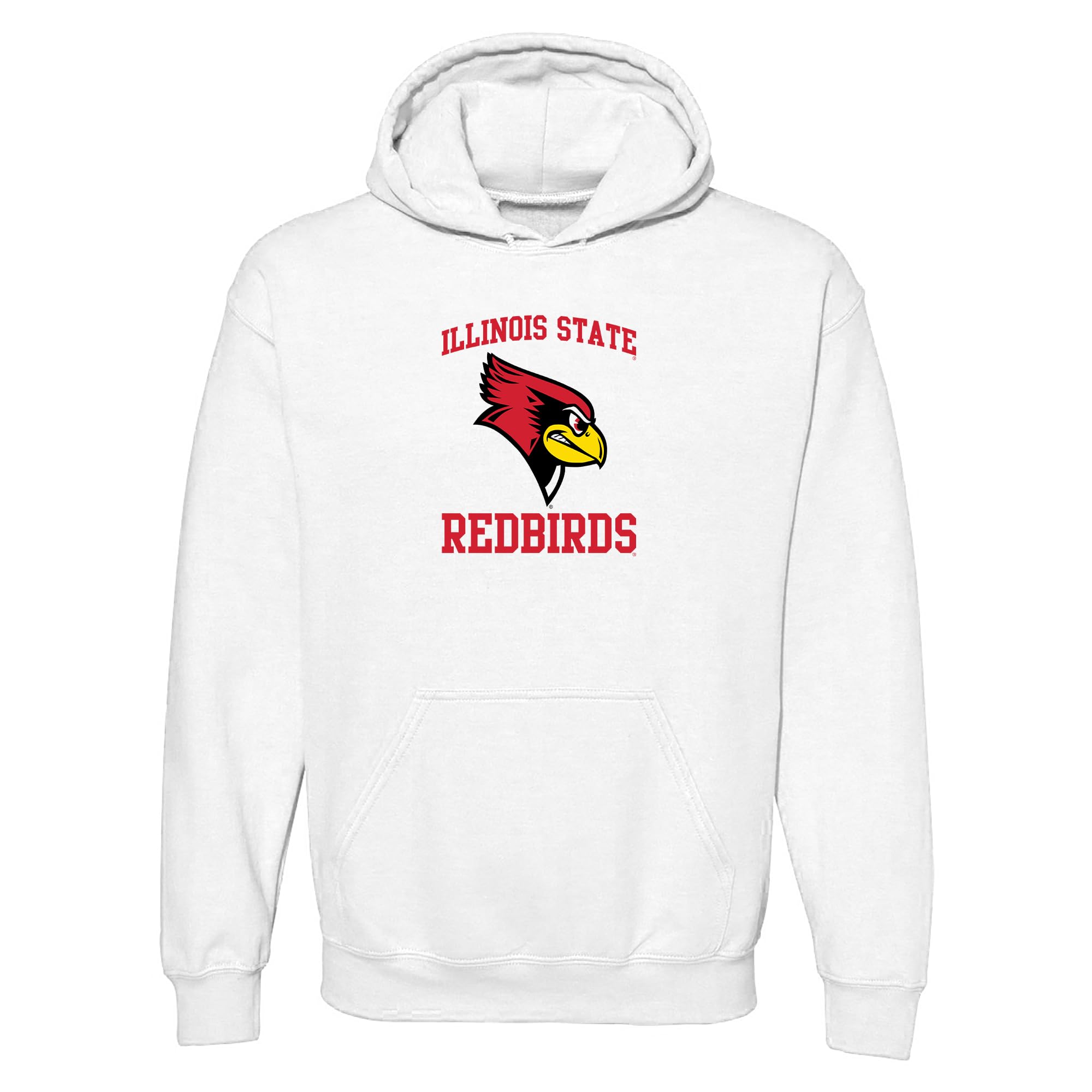 UGP Campus Apparel NCAA Officially licensed College - University Team Color Arch Logo Hoodie, Illinois State Redbirds White, Medium โ image 1