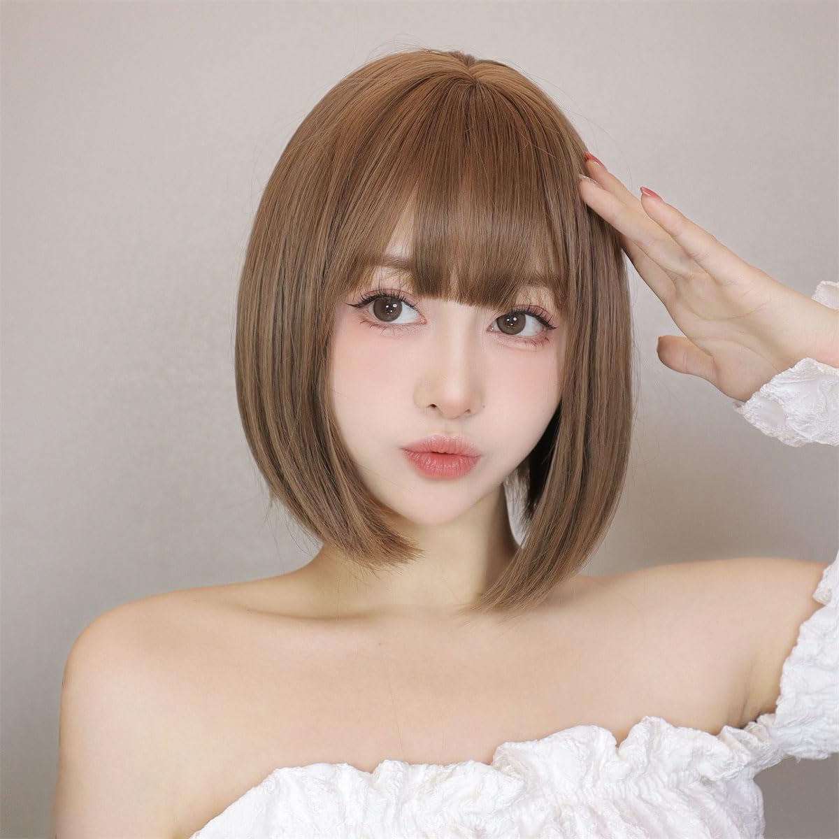Amazon.co.jp: HAIRCUBE ウィッグ フルウィッグ ショート ボブ 耐熱