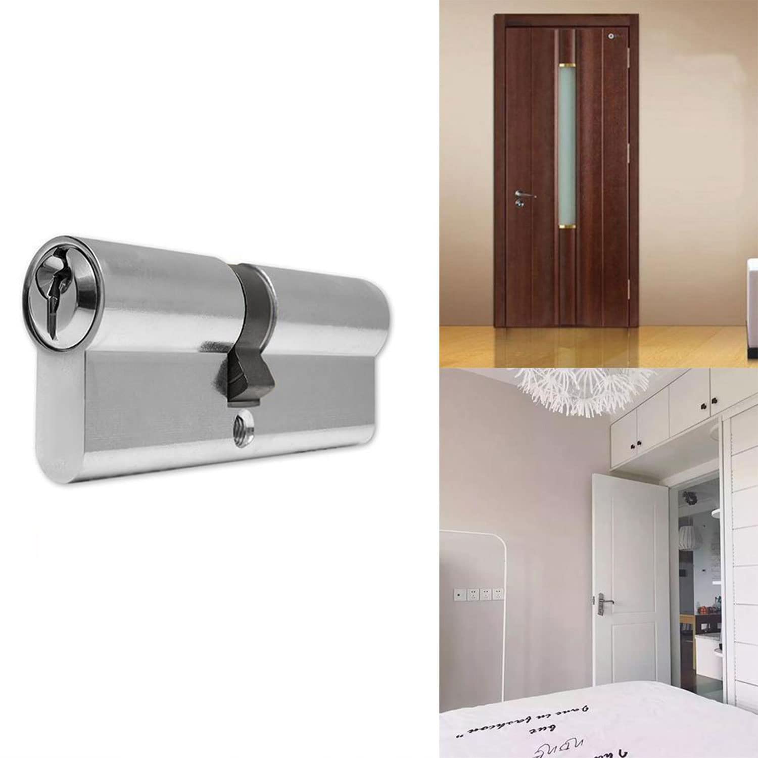 Badem10 Hok Kapı Göbeği Silindir Barel 3 Anahtarlı 90 mm