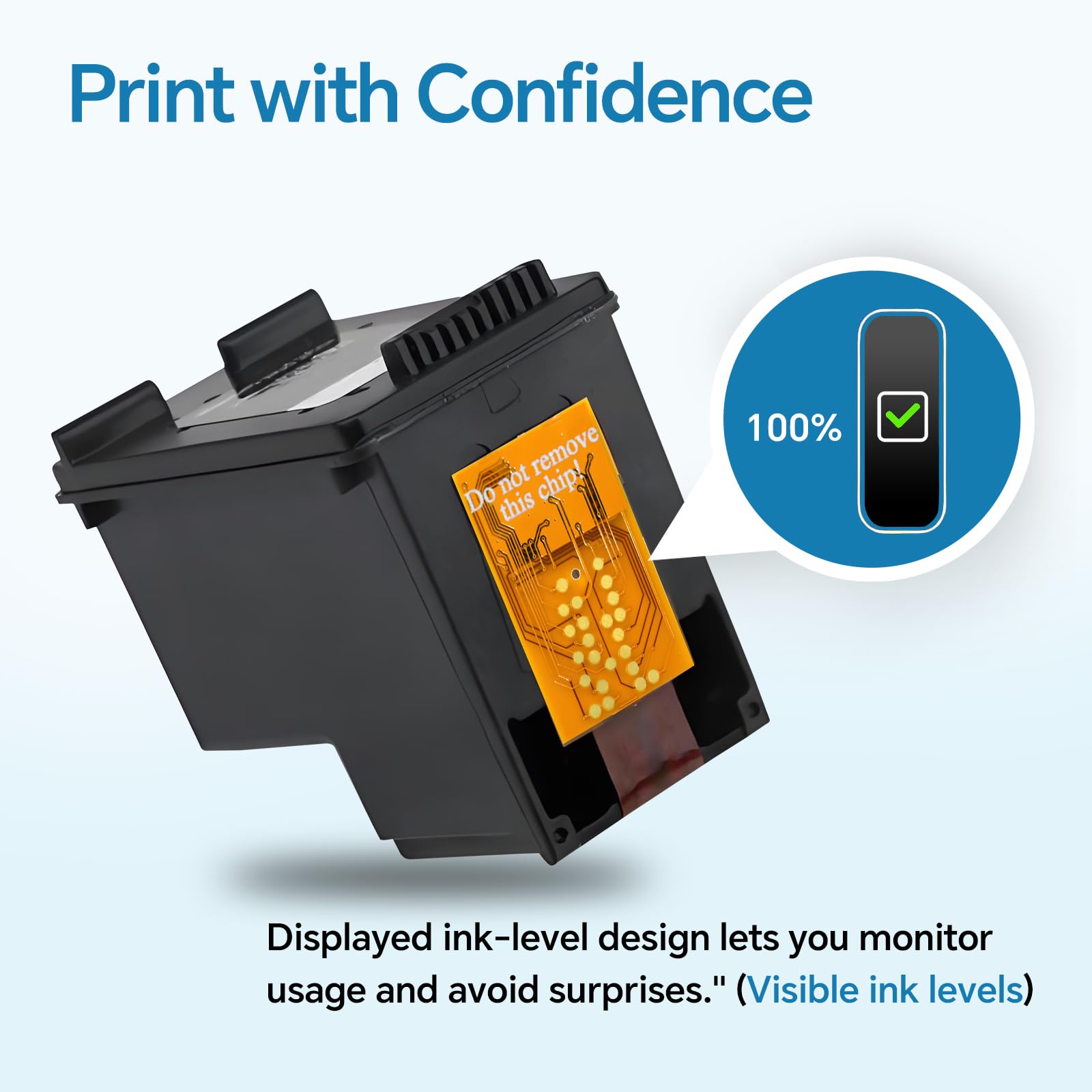 Cartucce d'inchiostro 67 XL, colore nero, compatibili con HP Ink 67 67XL, ad alta resa, ricambio per HP67 Work per HP DeskJet 2855e 2755e 1255 4100 2800e 2755e ENVY Pro 6455 6485 6000 (confezione da 2
