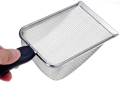 Cuchara de arena de metal para gatito, tamiz con pala profunda, cuchara de arena de metal, pala de metal para excremento de arena, cuchara de arena disponible en Yaxa Colombia