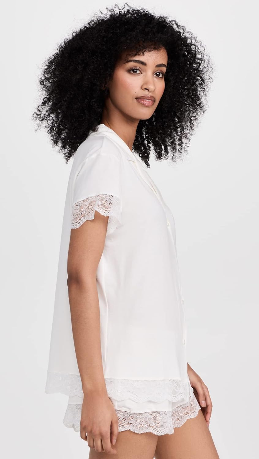 Eberjey Women's Malou Lace Shorts Pajama Set - Image 4