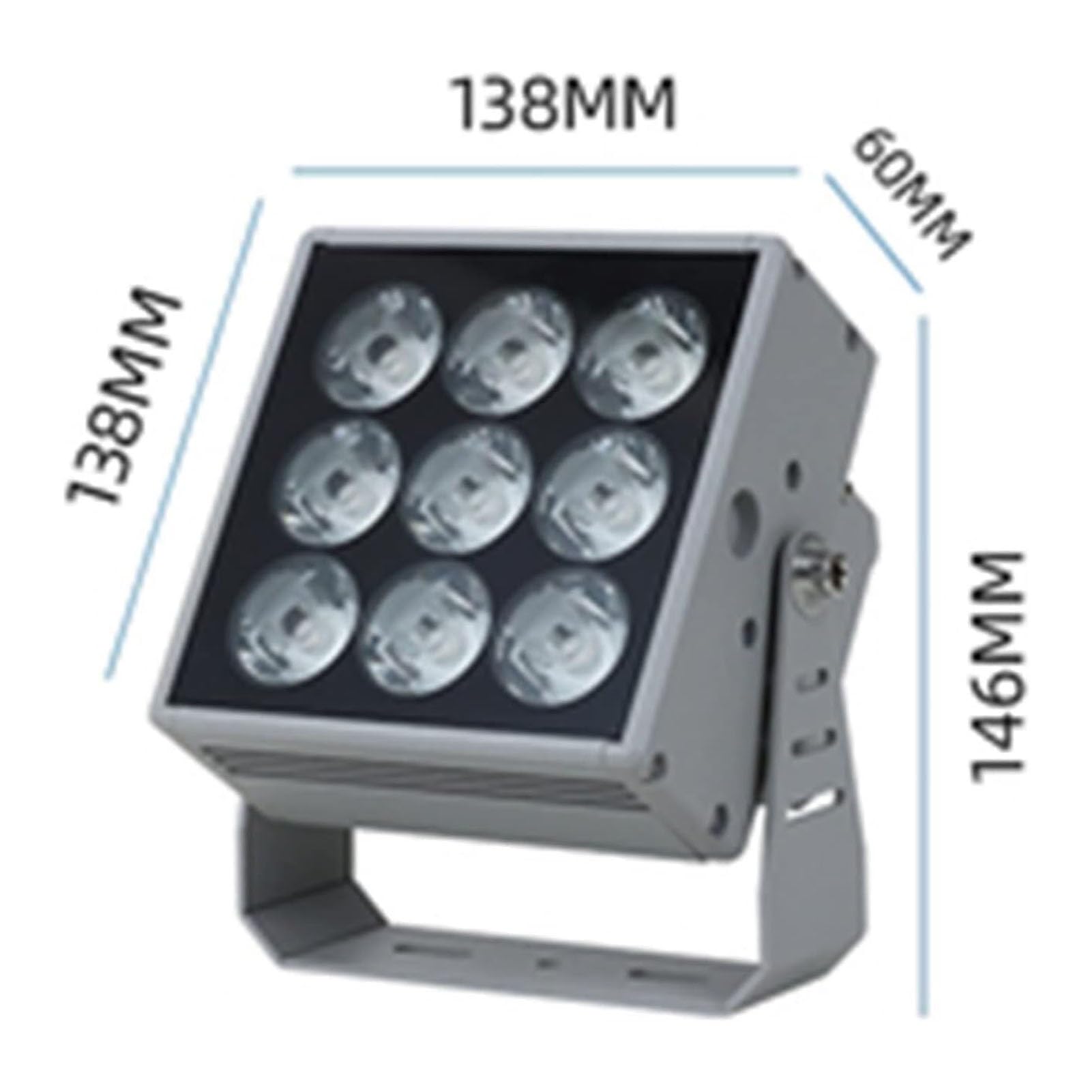 THEGA Foco LED De Haz Largo De 27 W para Paisajismo, Impermeable IP65, Bañador De Pared para Exteriores, 110-230 V, para Porche, Jardín, Césped Y Bodas(Blue)