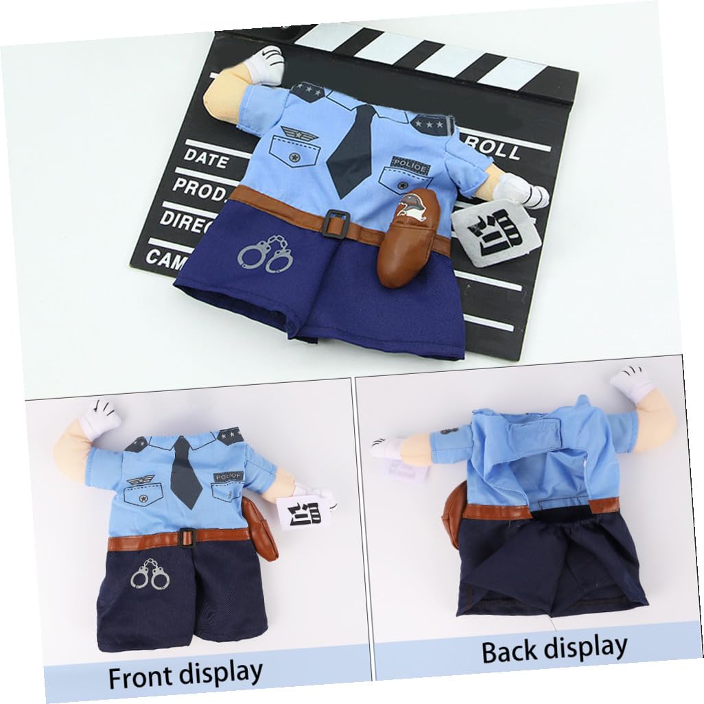 Didiseaon 3pezzi Costume Per Gatto Poliziotto Divertente Abbigliamento Per Animali Domestici Creativo e Accattivante Per Occasioni Speciali e Fotografie