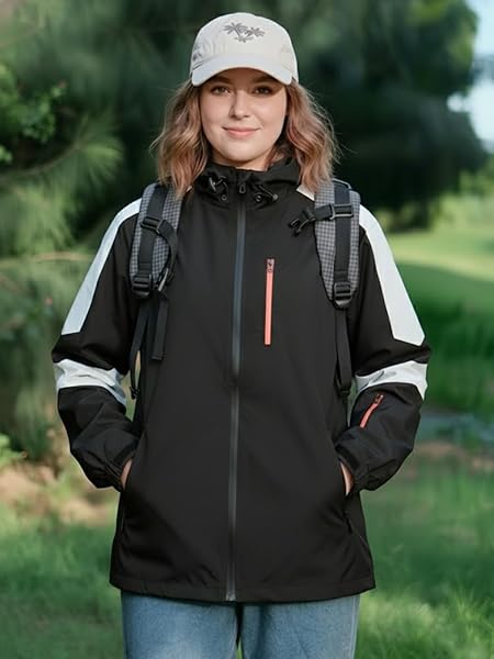 Chaquetas Softshell para mujer, impermeables, ligeras, cálidas, para senderismo, viajes, esquí, cortavientos - 1