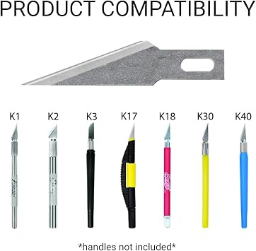 Excel Blades #11 Replacement Hobby Blade - 5 Pack - American Made Carbon Steel Craft Knife Blades