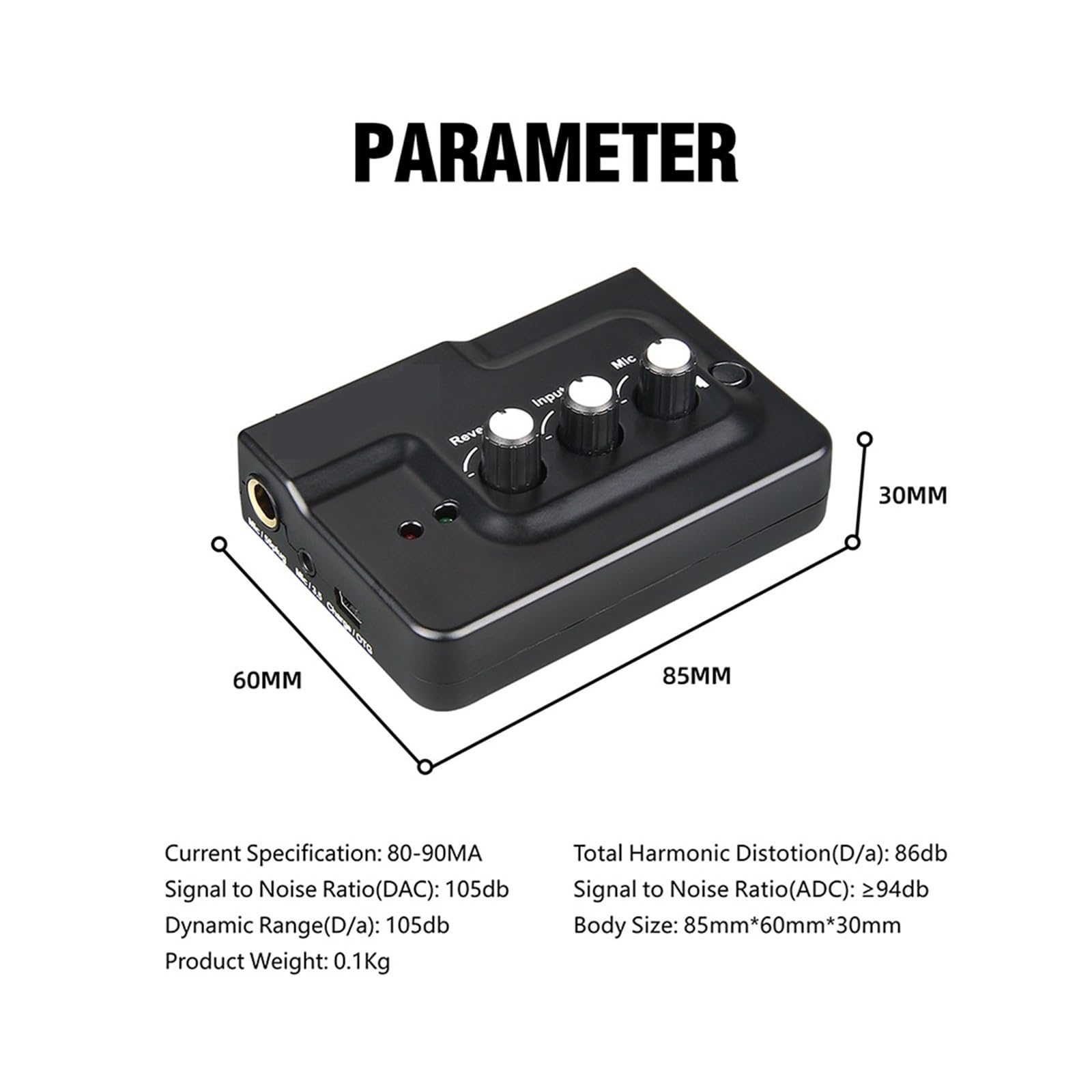 Scheda Audio Diretta Interfaccia Mixer Audio Eco Esterna Con Effetto Riverbero Bluetooth For Strumentazione Microfonica