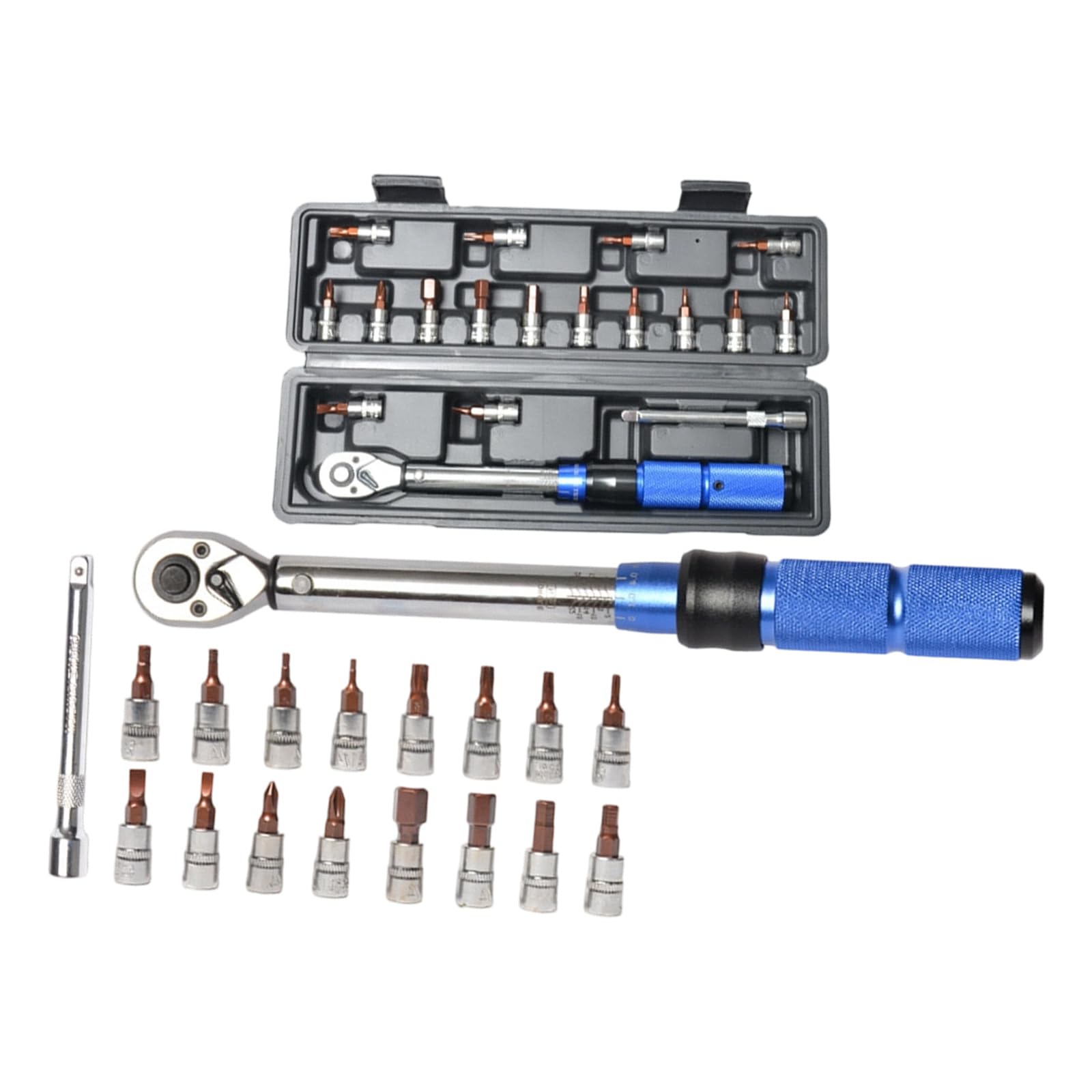 Msioytog 18Piece High Torques Wrench Set with Durability Steel Bit for Professional Mechanics Adjustable Torques Spanner Moment Tool Set