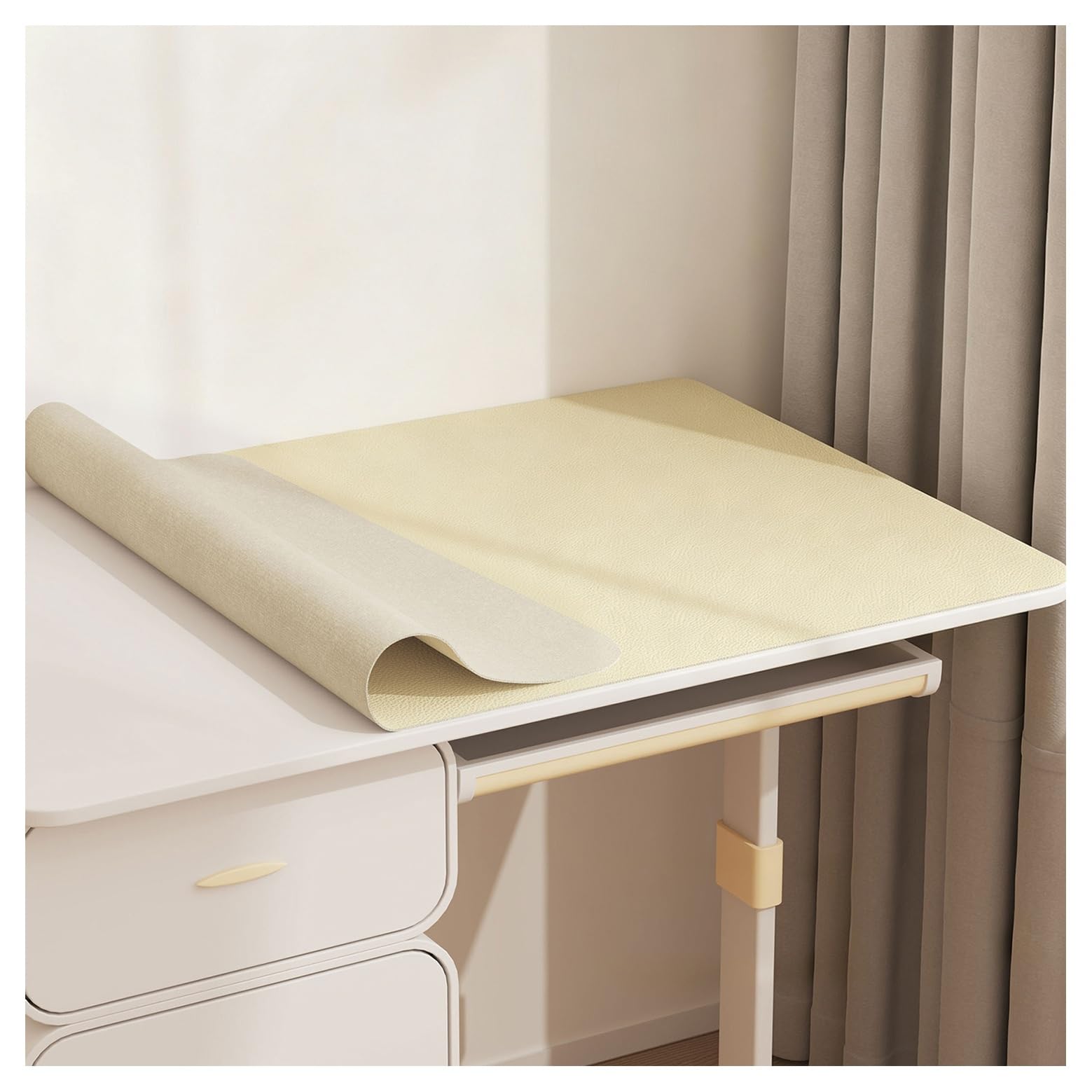 PU Leather Table Mat, Waterproof Oilproof Surface Desk Cover