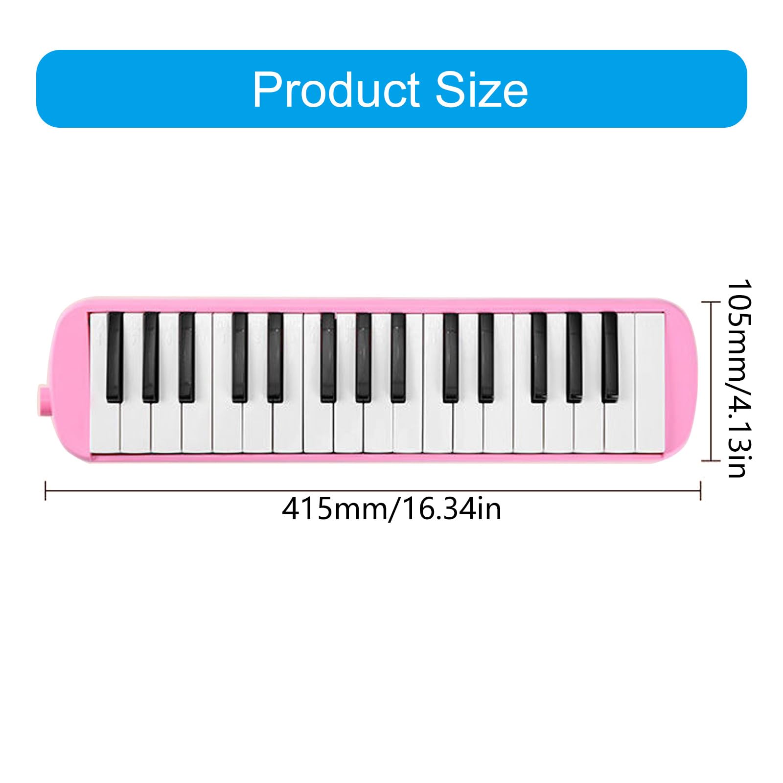 Air Piano Keyboard Sopran Melodica mit langem Rohr, kurzen Mundstücken & Tragetasche, 32 Tasten Melodica Instrument