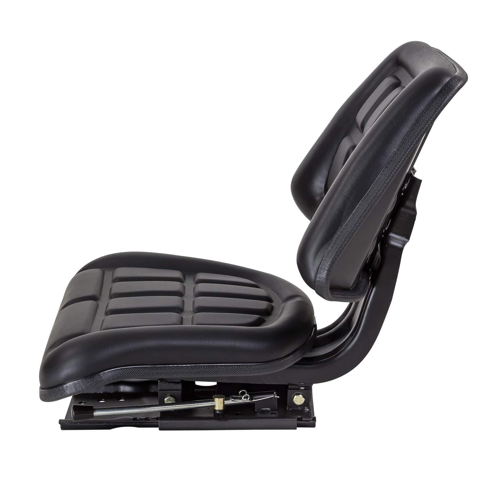 DEMA Universal Traktorsitz Schleppersitz Eco OF – Robuster Traktorsitz, Belastbar bis 130 kg, Schwarz
