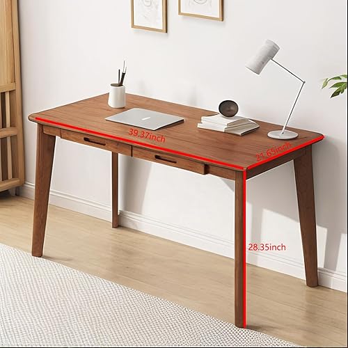 Miniatura 3 de Escritorio de computadora de escritura, escritorio de oficina, mesa de computadora, escritorio de estudio con 2 cajones para muebles modernos de