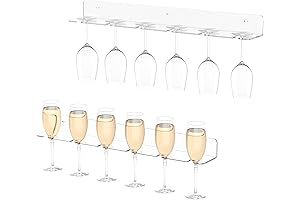 Wall-Mounted Champagne Glass Holder for Elegant Gatherings