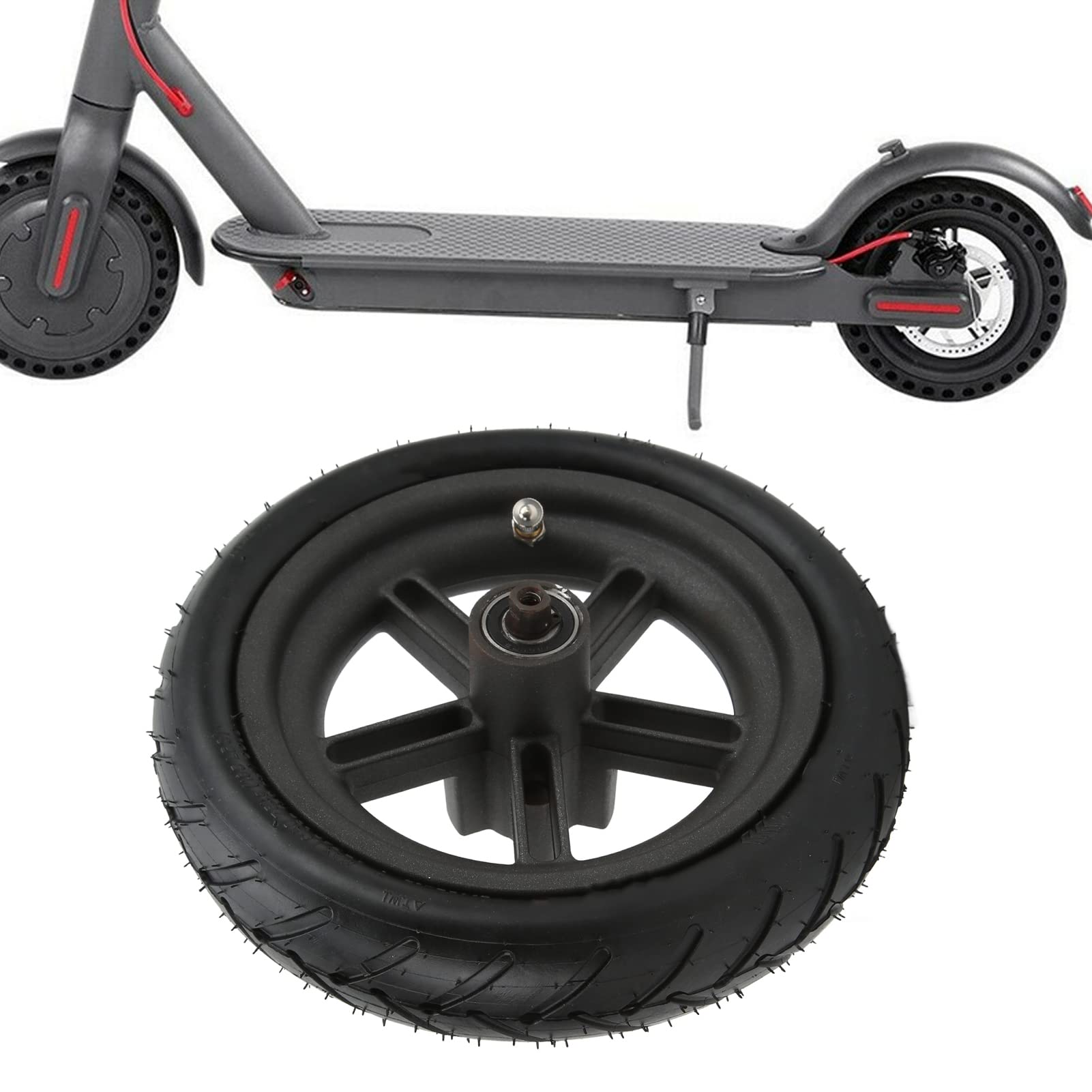 BuyWeek Roue Arrière de Trottinette Électrique pour Xiaomi M365 PRO/M365 PRO 2, Pneu Gonflable de Roues Arrière de Scooter Électrique de 8,5 Pouces avec Chambre à Air