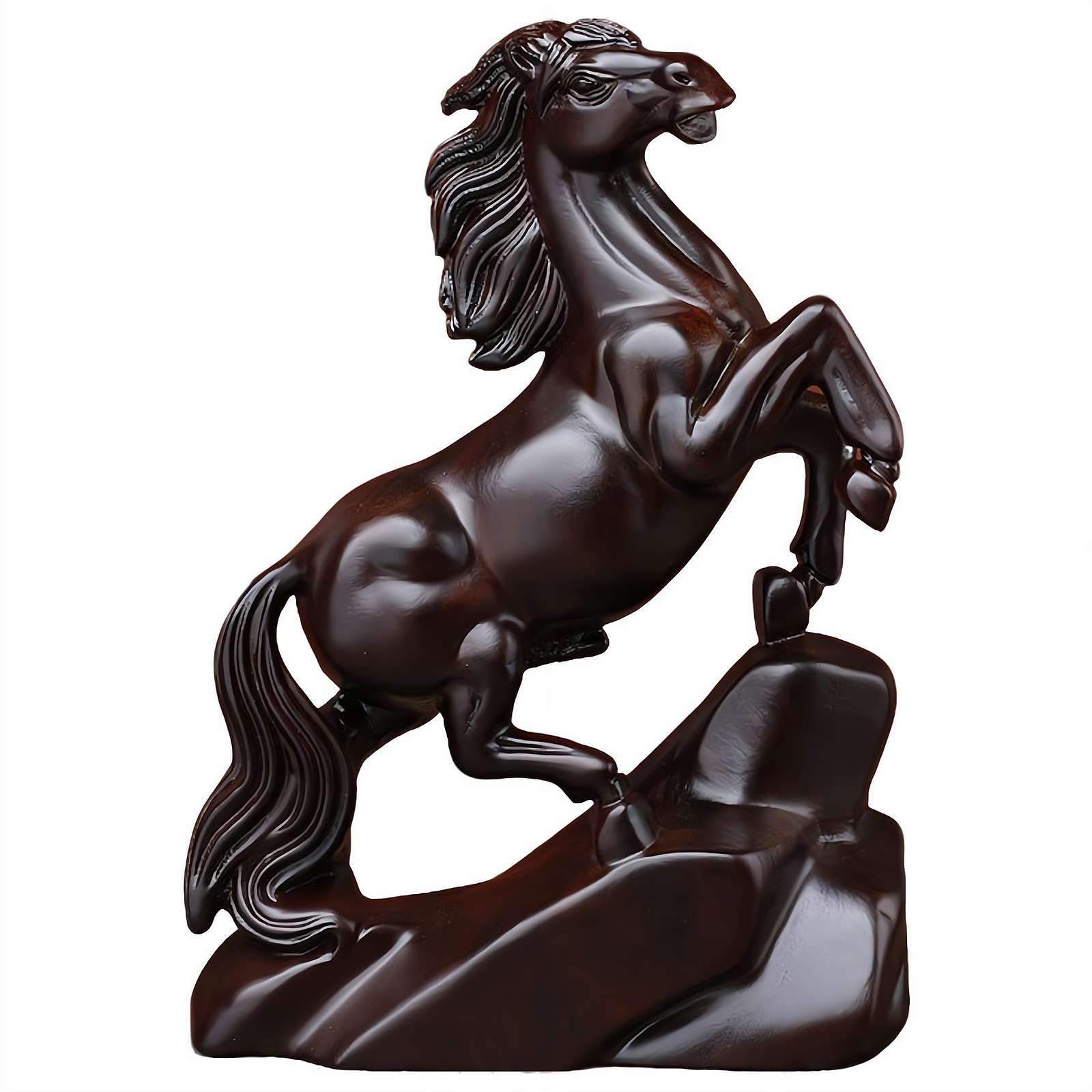 Acheter Figurine de cheval en laiton, décoration de collection pour la maison, ornement Animal Feng Shui