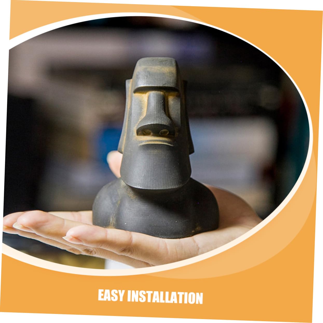 POPETPOP Statua Moai Decorazione Per e Statuetta Per Ed Per Scrivania e Domestici