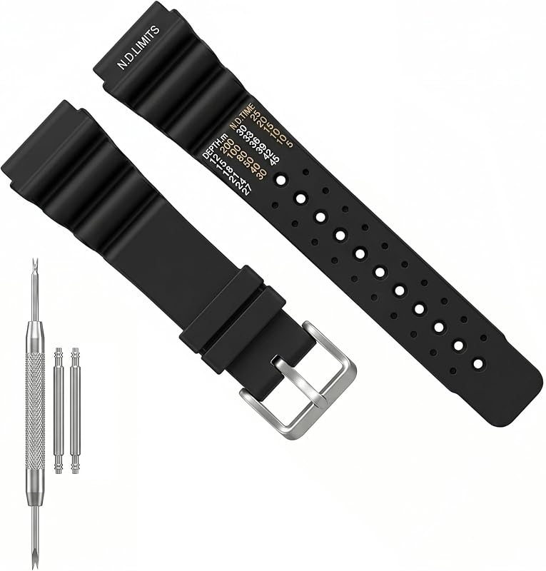 20mm 22mm 24mm Rubber Strap Compatible with Seiko Diver Watches,Soft Comfortable Watch Band for Men's Diver Watch Band Replacement