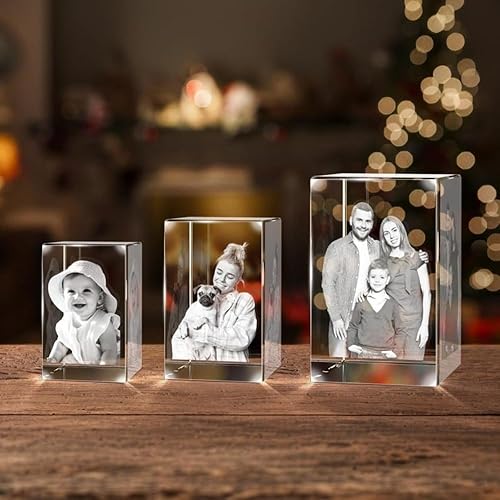 Miniatura 2 de Marcos de fotos 2D3D personalizados con cristal, marcos de fotos personalizados, regalos de fotos personalizados para mujeres, esposa, hombres,
