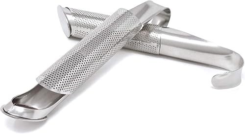 Miniatura 3 de Honbay 2 filtros de acero inoxidable para infusión de té, tubos con gancho para hojas sueltas hierbas y especias