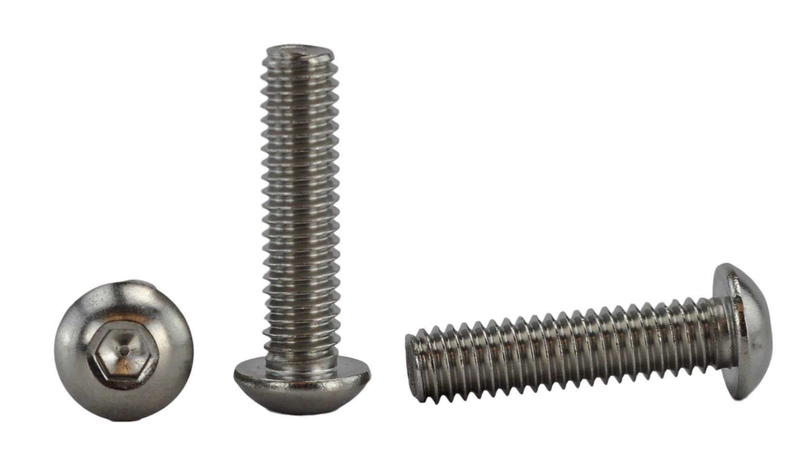 Stainless 5/16-18 x 1-1/2" (5/8" to 3" Available) Socket Button Head Cap Screws, Full Thread, Hex Drive, Stainless Steel 18-8, Coarse Thread (5/16-18