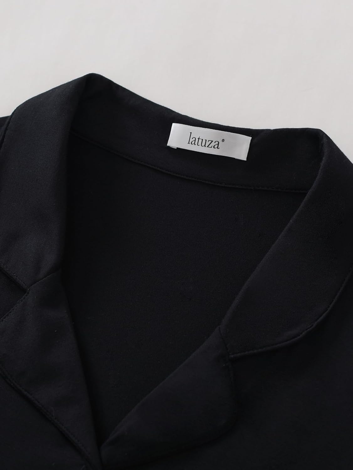 Latuza Women's Bamboo Viscose Pajama Tops Soft Comfy Short Sleeve Sleep Shirt - Image 4