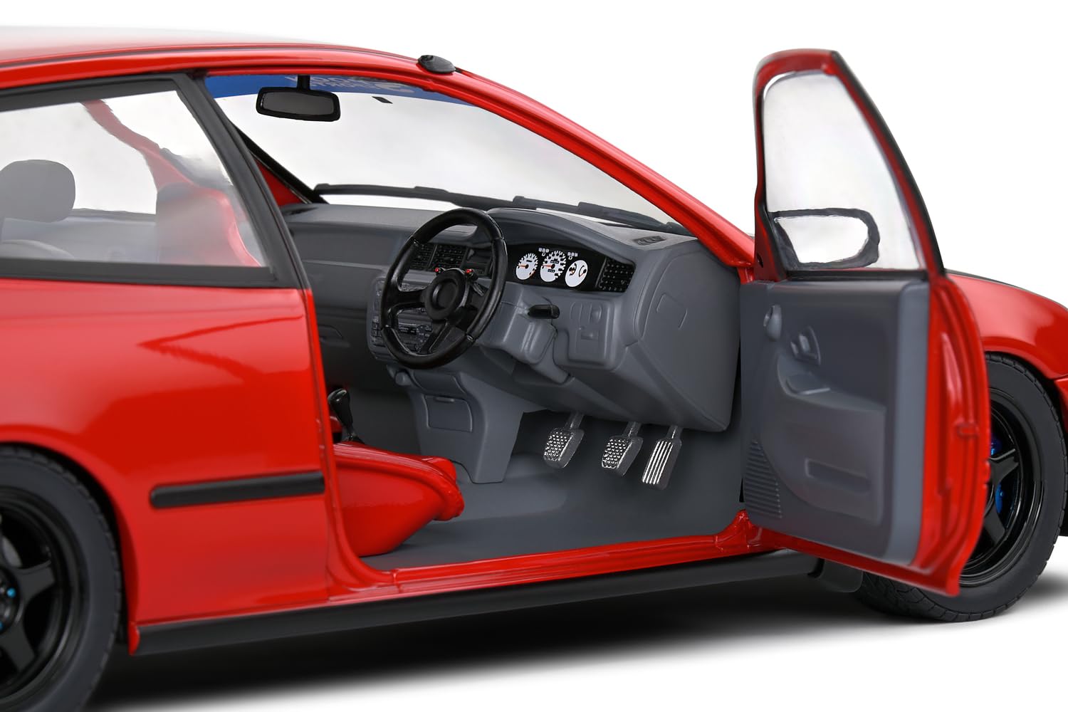 Solido Honda Civic EG - Modellino di Auto 1:18 JDM da Collezione, Colore: Rosso