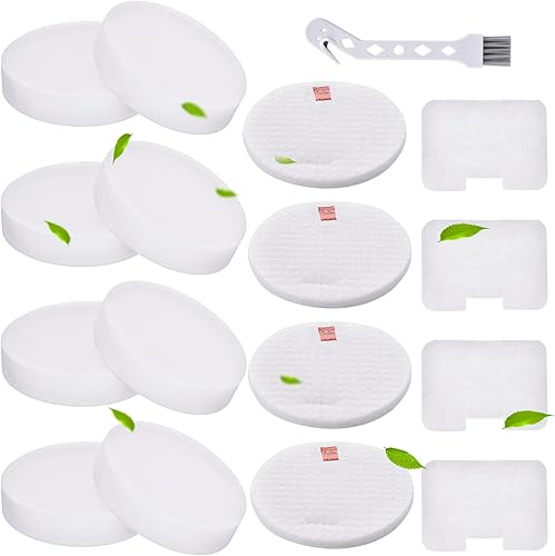 Filtro de repuesto para aspiradora vertical giratoria Shark Navigator NV22 NV22L NV22S NV26 NV27 UV400 parte, 8 espuma + 4 filtros circulares de