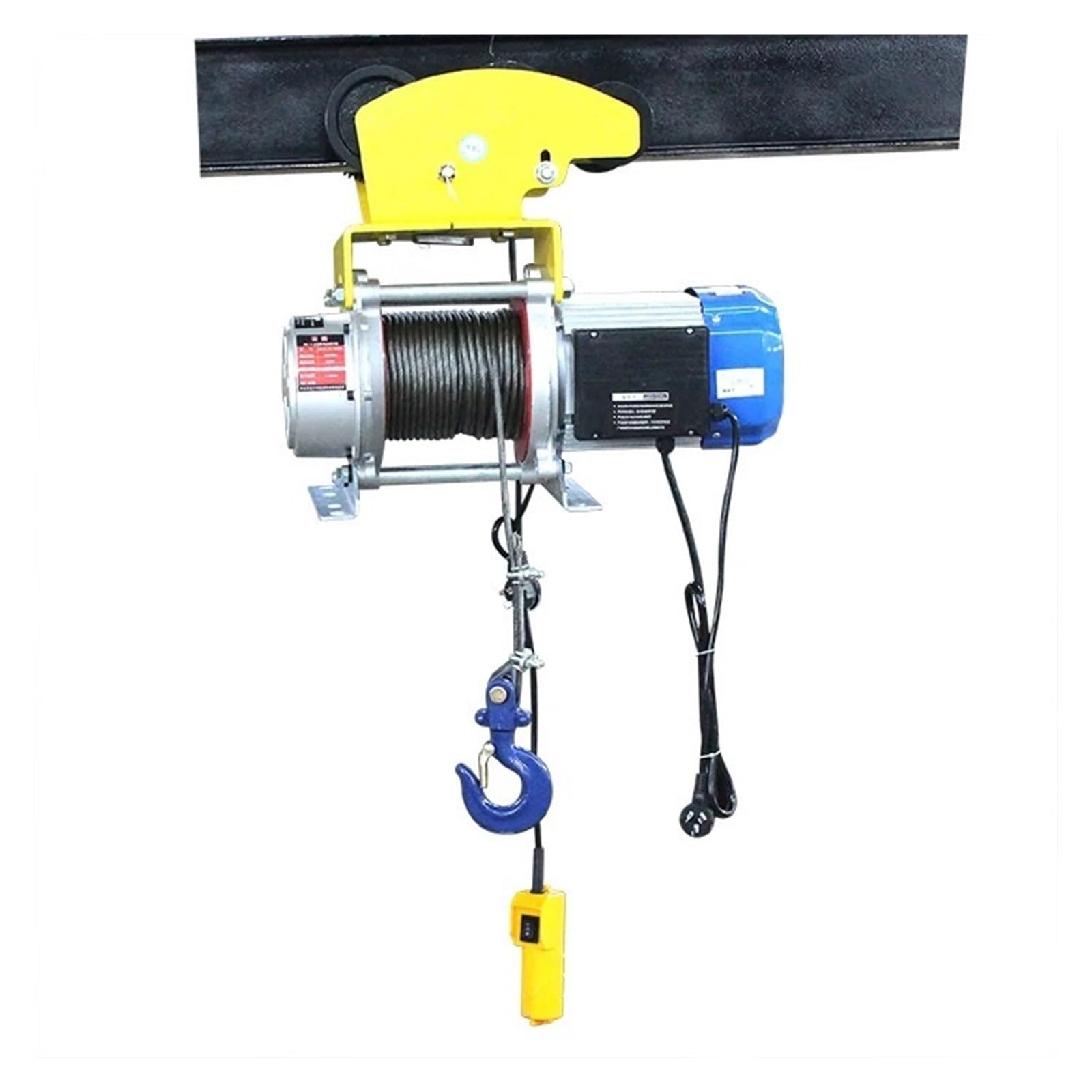 Elektrischer Hebezeug, 1000 Kg, 220 V, 50 Hz, 60, Hubhöhe 30–100 M, Kabelziehen, Drahtseil Elektrischer Hebezeug-Stützarm flaschenzug