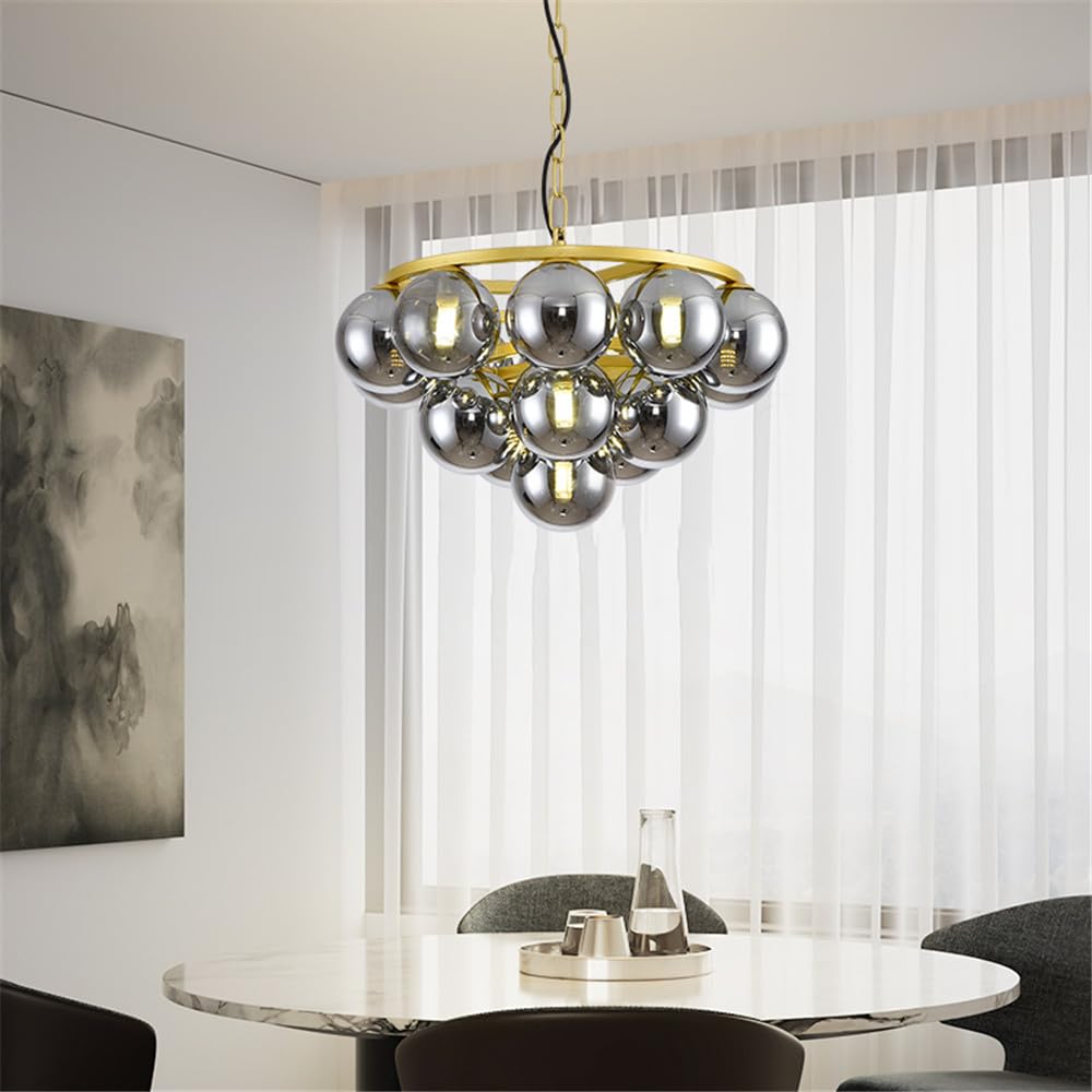 SXWNBIFH Contemporary Living Room Chandelier LED Fashion Art Restaurant Bedroom Study Villa Hotel Cafe Bar Clothing Store Counter Stairs Pendent Lamp (F B D44CM)
