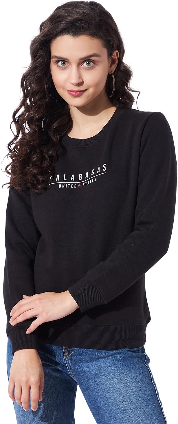 Ben Martin Women's Round Neck Regular Fit Full Sleeve Cotton Polyester Sweat Shirt
