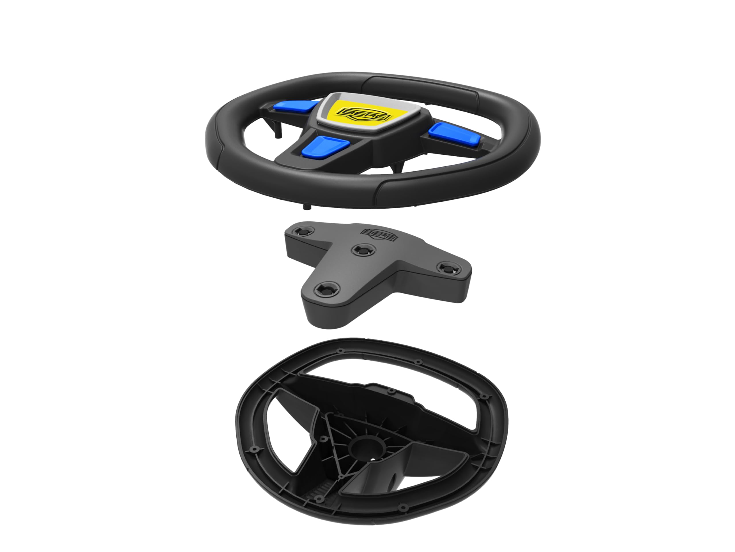 BERG Kart a Pedales Soundbox Race | cuadro de acero resistente, asiento regulable, eje oscilante estable