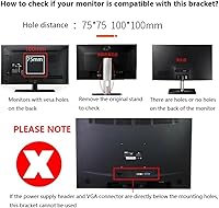 Vista 4 de Soporte ajustable para tableta de dibujo de 14-27 pulgadas, soporte de base de monitor de tableta gráfica digital, adecuado para soporte VESA