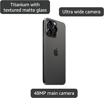 Amazon.com: Apple iPhone 15 Pro, 128GB, Black Titanium - Unlocked