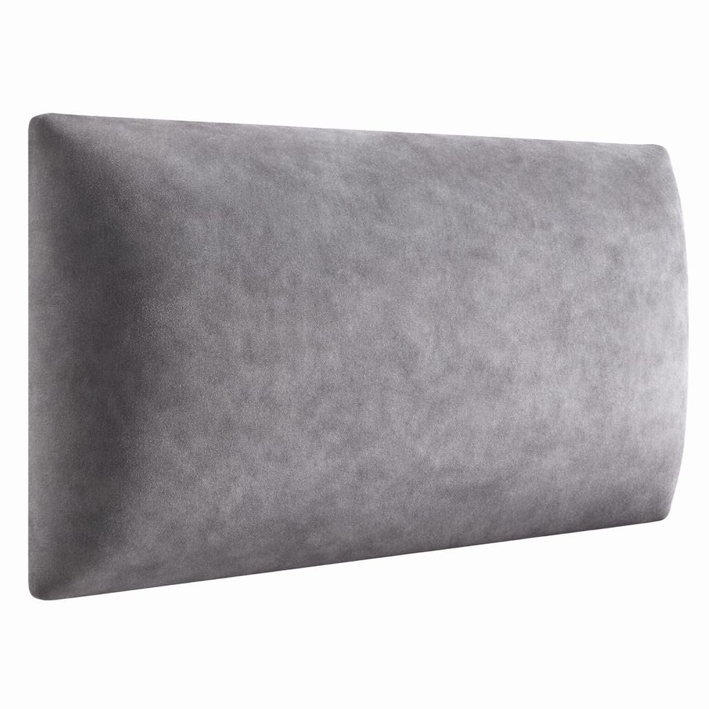 Angelo - Wandpolster - 3D Wandpaneele Bett - Wandkissen - Polsterpaneele - Polster Paneele - Gepolstert Paneele Wand - Grau 2 100x25 - Polster Paneele - Deckenpaneele - Rechteck