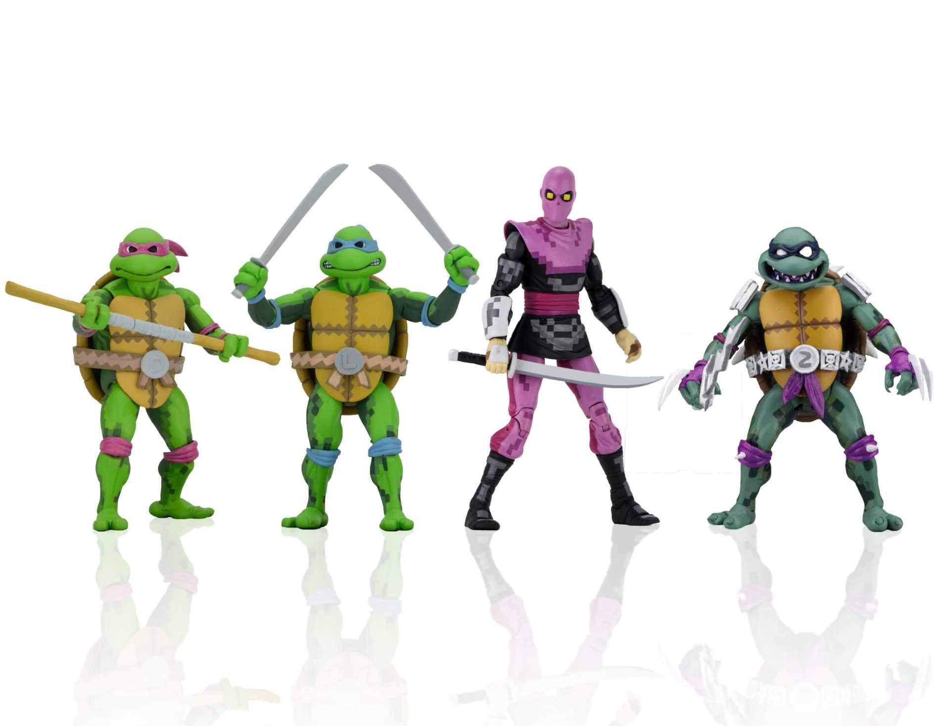 Buy NECA TMNT Turtles in Time: Donatello, Leonardo, Slash, Foot Soldier 7  Inch Action Figure Set Online at Low Prices in India - Amazon.in