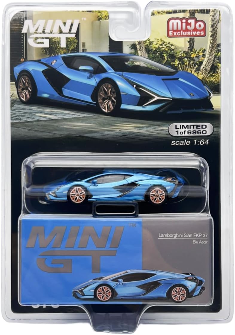 Lambo Sian FKP 37 Blu Aegir Blue Metallic Limited Edition to 6960 Pieces Worldwide 1/64 Diecast Model Car MGT00573