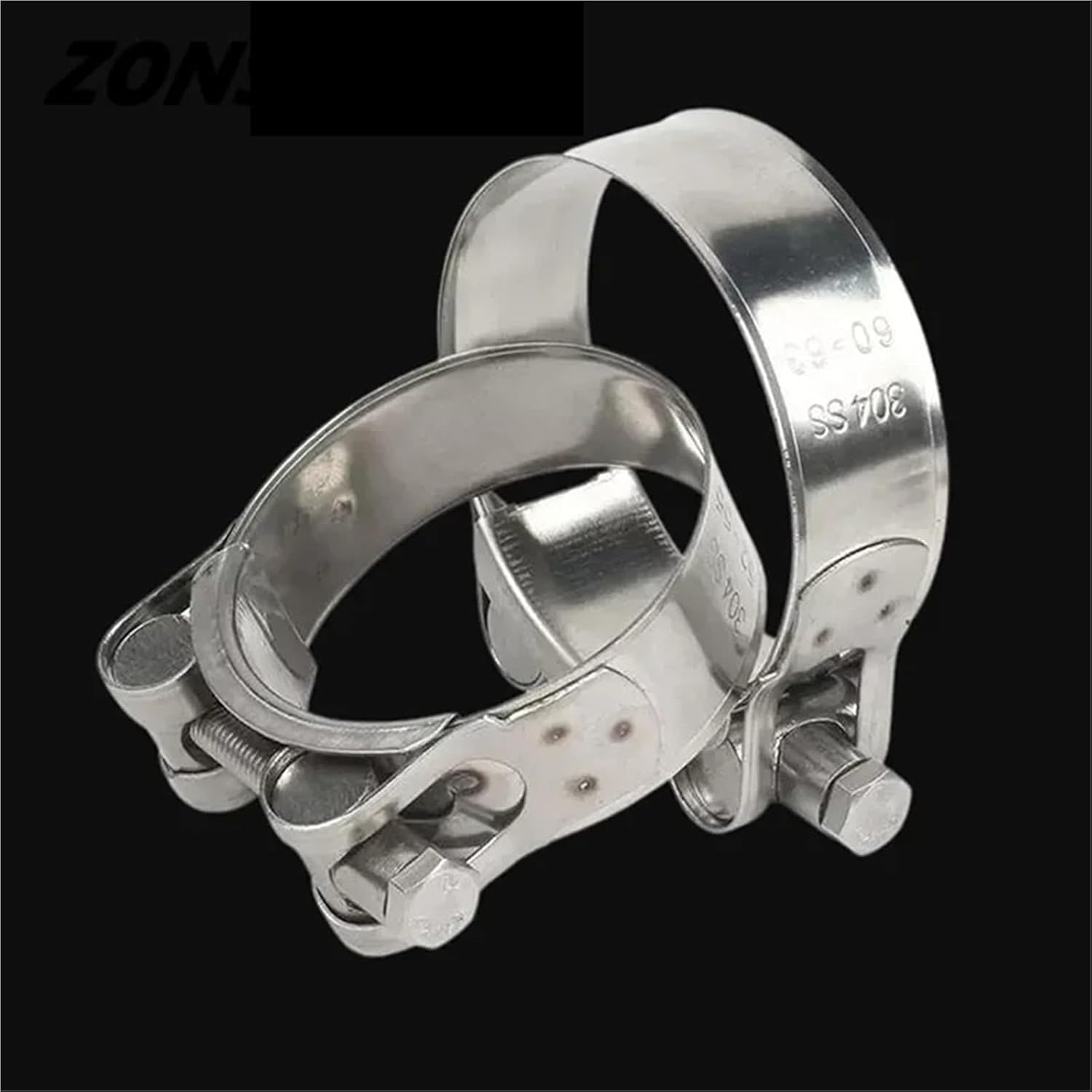 1pcs 304 Stainless Steel Powerful Hose Clamps Exhaust Air Water Pipes Sealing Powerful Strength Repair Welding Tools(56-59mm)