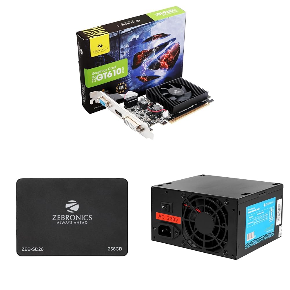 ZEBRONICS Gt610 2Gd3 with Pcie 2.0,Multiconnectivity Hdmi Dvi Vga,High Efficiency,Heatsink with Fan.-image-29