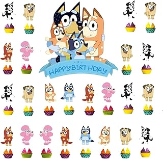 Birthday Decorations for Kids Birthday Parties, Exquisite Cake Inserts and Cards, Kids Party Decorations