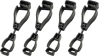 RoxNvm Glove Clips, Glove Clip Holder, 4 PCS Glove Grabber Clip Safety Work Glove Clip Glove Keeper, Glove Clamp Grabber Catcher Labor Glove Holder Guard Work Safety Clip for Work Gloves (Black)