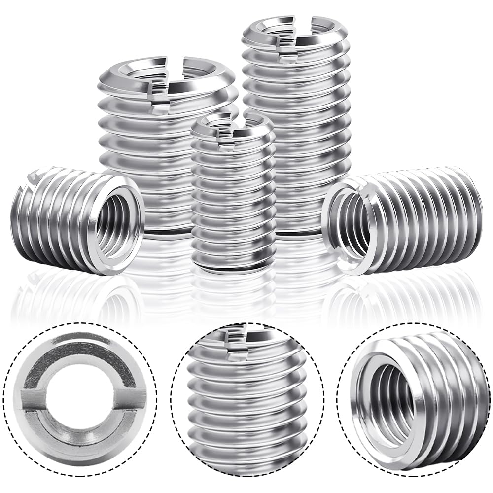 Inserto filettato M8 su M5 x 10mm, 24 pezzi adattatore filettato m8 m5, manicotto filettato in acciaio inossidabile, adattatore per collegamenti a vite, manicotto di riduzione da m8 a m5